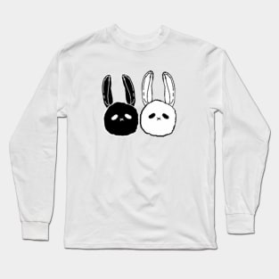 B&W Twin Buns Long Sleeve T-Shirt